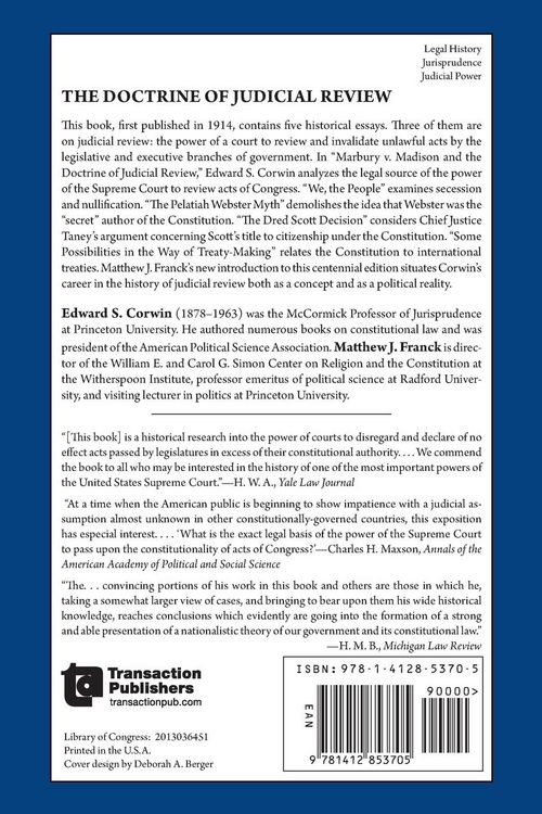 Produktbild: The Doctrine of Judicial Review