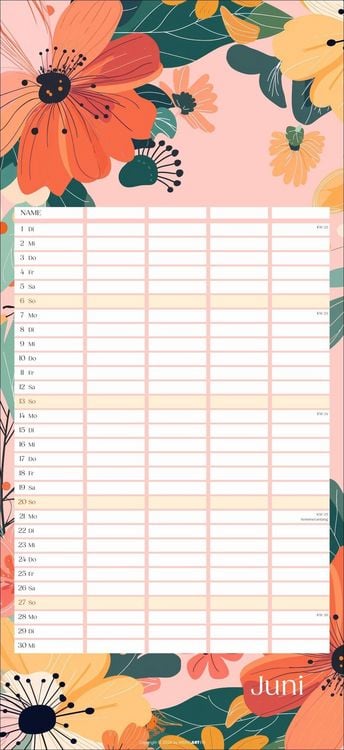 Produktbild: Floral total Familienplaner 2027