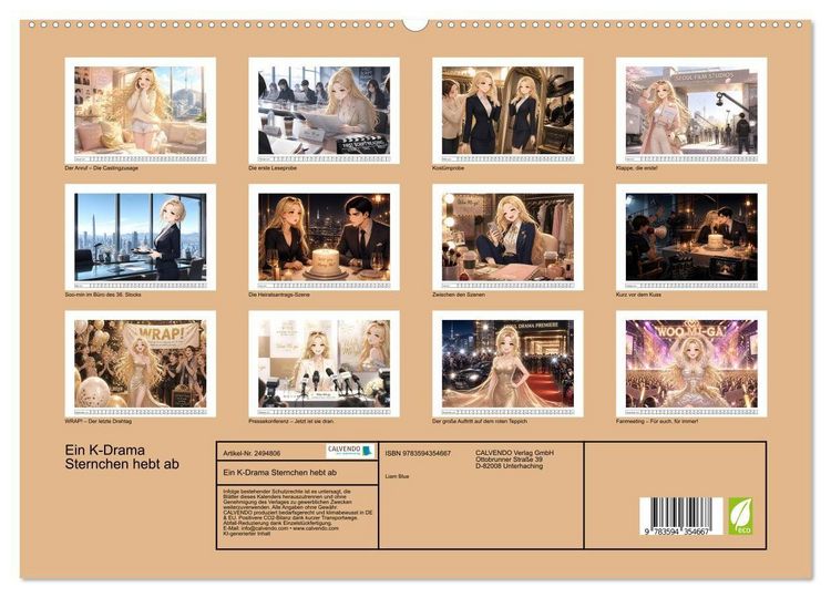 Produktbild: Ein K-Drama Sternchen hebt ab (hochwertiger Premium Wandkalender 2027 DIN A2 quer), Kunstdruck in Hochglanz