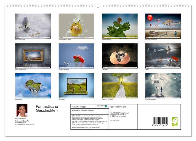 Produktbild: Fantastische Geschichten (hochwertiger Premium Wandkalender 2026 DIN A2 quer), Kunstdruck in Hochglanz