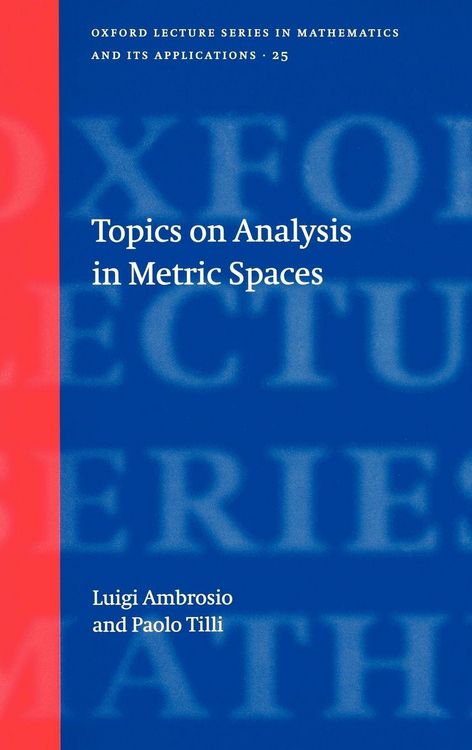 Produktbild: Topics on Analysis in Metric Spaces