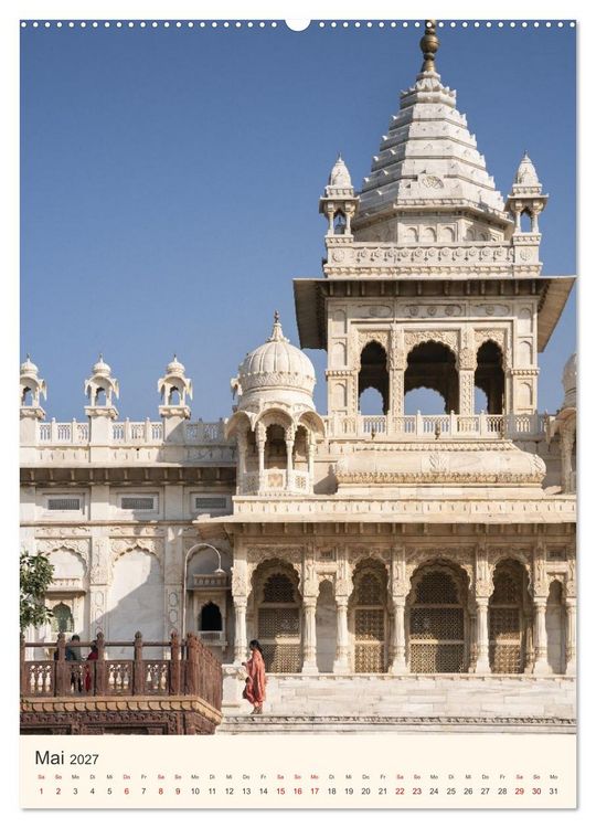 Produktbild: Stra&szlig;enleben in Rajasthan (Wandkalender 2027 DIN A2 hoch), CALVENDO Monatskalender
