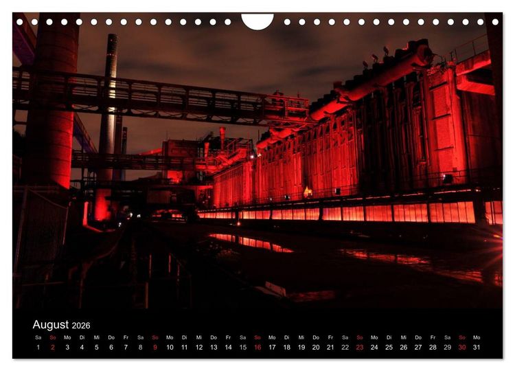 Produktbild: Impressionen Ruhrgebiet bei Nacht (Wandkalender 2026 DIN A4 quer), CALVENDO Monatskalender
