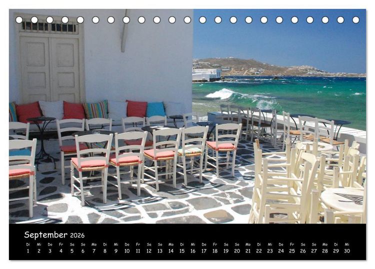 Produktbild: Mykonos - Stille Ecken (Tischkalender 2026 DIN A5 quer), CALVENDO Monatskalender