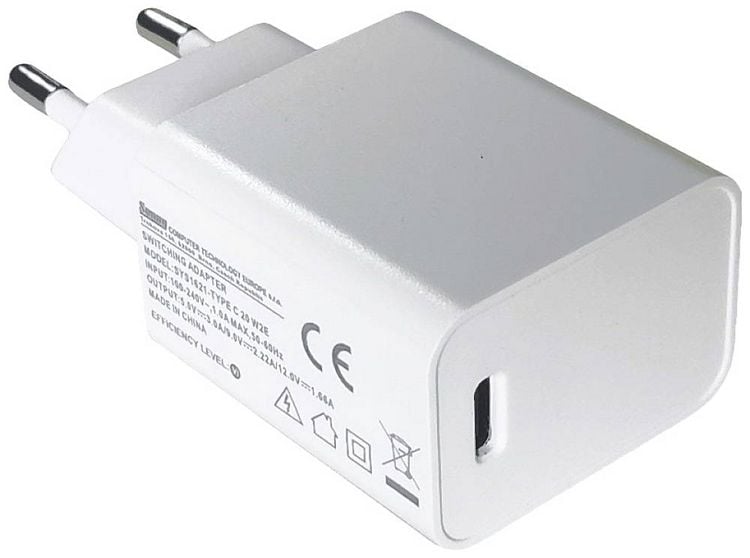 Produktbild: Dehner Elektronik SYS 1621-20 W2E Steckernetzteil, Festspannung 5 V/DC, 9 V/DC, 12 V/DC 3 A 20 W USB Power Delivery (USB-PD), Stabilisiert