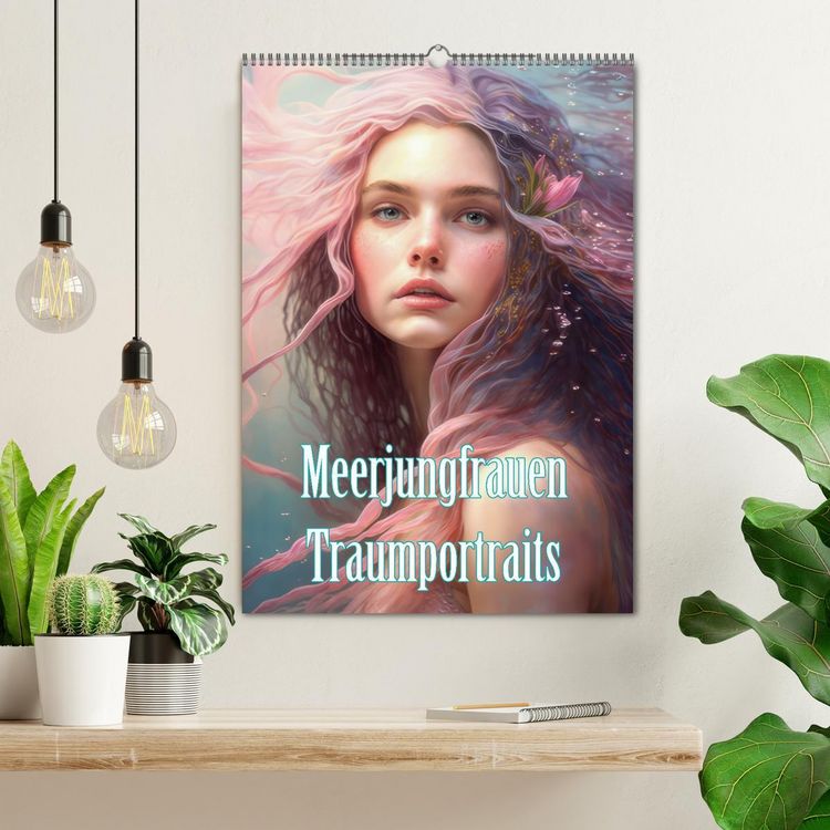 Produktbild: Meerjungfrauen Traumportraits (Wandkalender 2026 DIN A2 hoch), CALVENDO Monatskalender