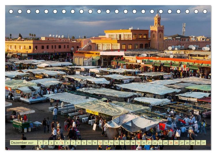 Produktbild: M&auml;rkte der Welt - fotografische Impressionen von M&auml;rkten ber&uuml;hmter St&auml;dte (Tischkalender 2027 DIN A5 quer), CALVENDO Monatskalender