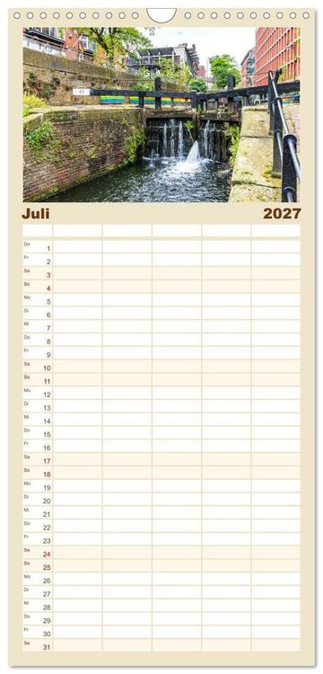 Produktbild: Familienplaner 2027 - Faszination Manchester mit 5 Spalten (Wandkalender, 21 x 45 cm) CALVENDO