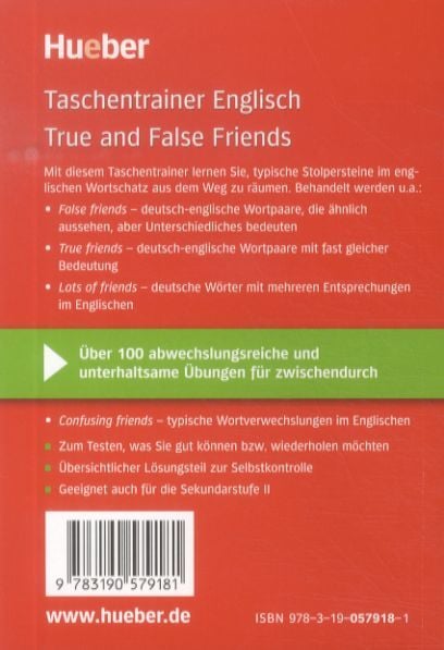 Produktbild: Stevens, J: Taschentrainer Englisch True and False Friends
