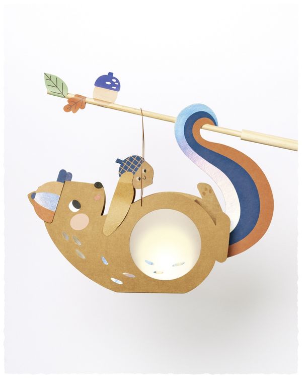 Produktbild: FOLIA Bastelartikel DIY Laterne SQUIRREL, inkl. 1 LED-Licht und Batterien