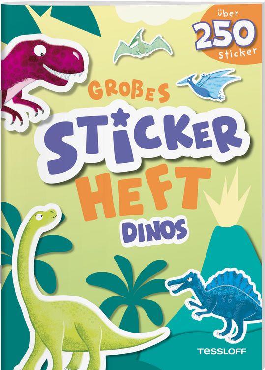 Produktbild: Gro&szlig;es Stickerheft. Dinos