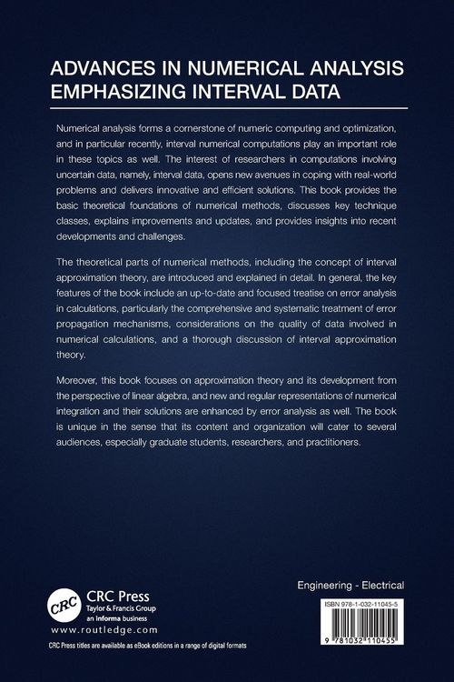 Produktbild: Advances in Numerical Analysis Emphasizing Interval Data