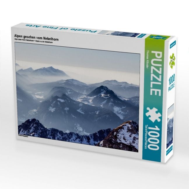 Produktbild: CALVENDO Puzzle Alpen gesehen vom Nebelhorn | 1000 Teile Lege-Gr&ouml;&szlig;e 64x48cm Foto-Puzzle f&uuml;r gl&uuml;ckliche Stunden