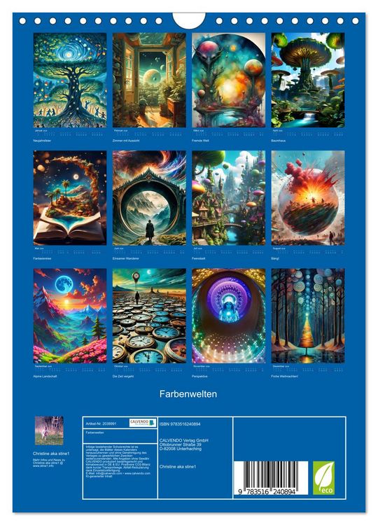 Produktbild: Farbenwelten (Wandkalender 2026 DIN A4 hoch), CALVENDO Monatskalender