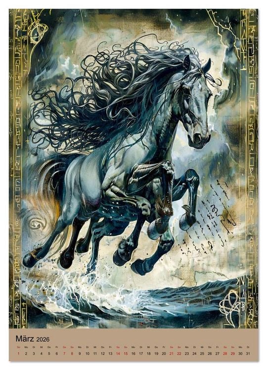 Produktbild: Wikinger - Mythologie - G&ouml;tter, Runen und Legenden (Wandkalender 2026 DIN A2 hoch), CALVENDO Monatskalender