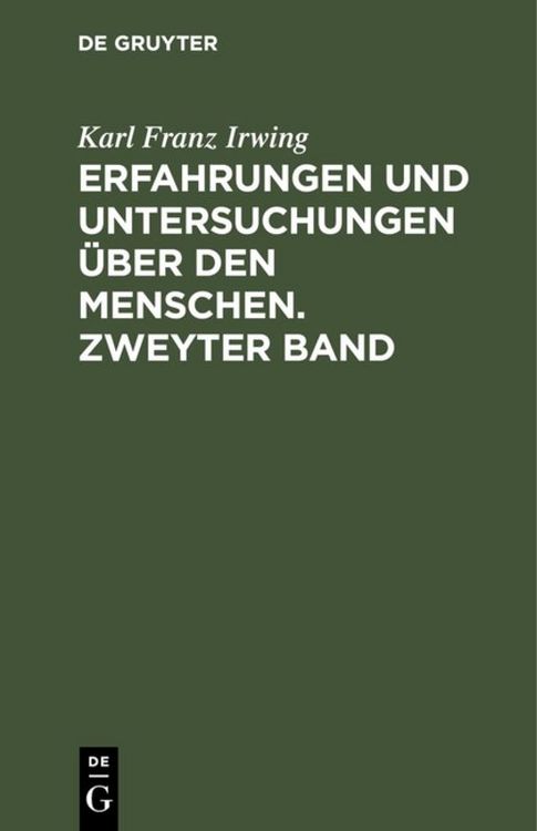 Produktbild: Erfahrungen und Untersuchungen &uuml;ber den Menschen. Zweyter Band