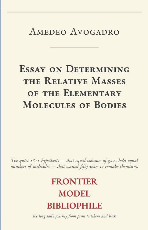 Produktbild: Essay on Determining the Relative Masses of the Elementary Molecules of Bodies