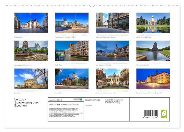 Produktbild: Leipzig - Spaziergang durch Epochen (hochwertiger Premium Wandkalender 2026 DIN A2 quer), Kunstdruck in Hochglanz