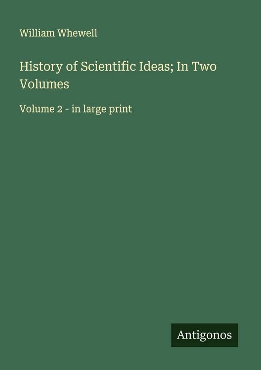 Produktbild: History of Scientific Ideas; In Two Volumes