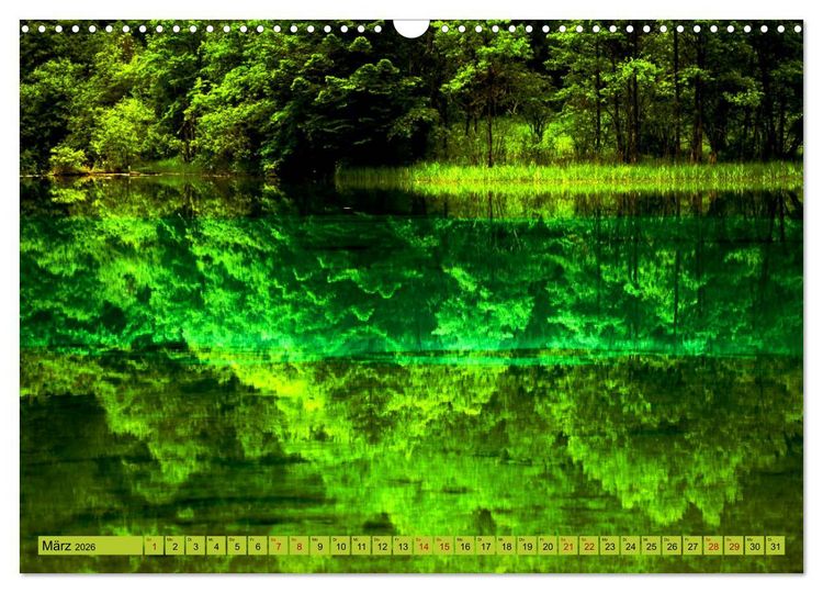 Produktbild: Die magischen Gew&auml;sser von Jiuzhaigou und Huanglong (Wandkalender 2026 DIN A3 quer), CALVENDO Monatskalender