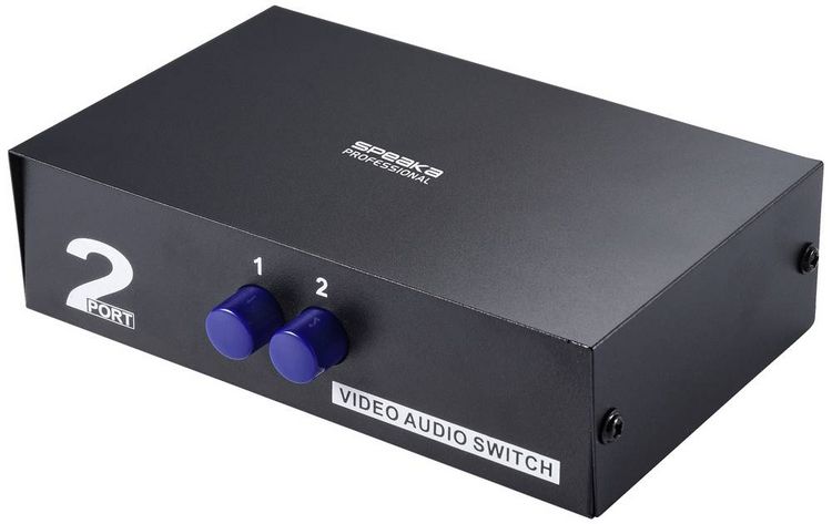 Produktbild: SpeaKa Professional SP-11175216 2 Port Composite-Switch mit Audio-Ports