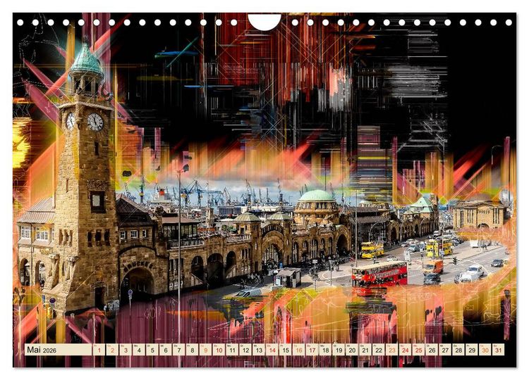 Produktbild: Hamburg abstrakt (Wandkalender 2026 DIN A4 quer), CALVENDO Monatskalender