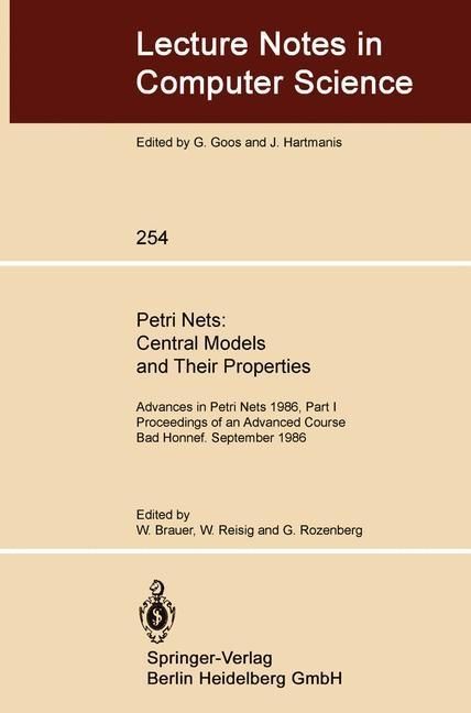 Produktbild: Petri Nets: Central Models and Their Properties