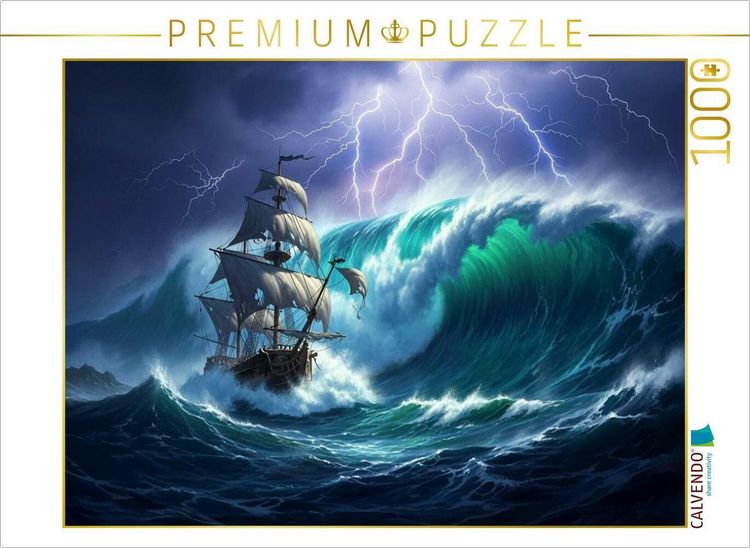 Produktbild: CALVENDO Puzzle Der Zorn des Ozeans | 1000 Teile Lege-Gr&ouml;&szlig;e 64x48cm Foto-Puzzle f&uuml;r gl&uuml;ckliche Stunden