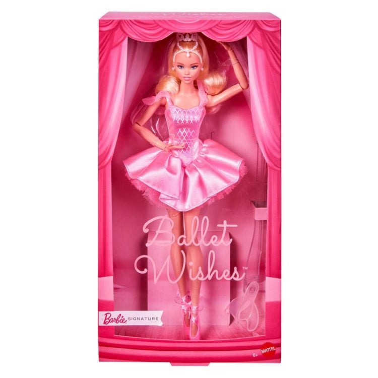 Produktbild: Barbie Signature Ballet Wishes Puppe, Sammelfigur-Modepuppe in seidigem, rosafarbenem Tutu
