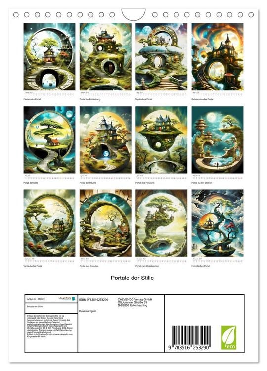 Produktbild: Portale der Stille (Wandkalender 2026 DIN A4 hoch), CALVENDO Monatskalender