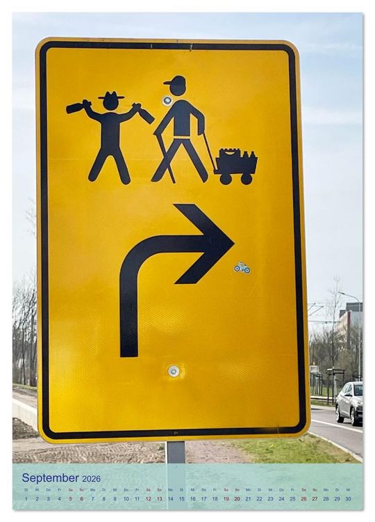 Produktbild: LUSTIGE VERKEHRSSCHILDER (Wandkalender 2026 DIN A3 hoch), CALVENDO Monatskalender