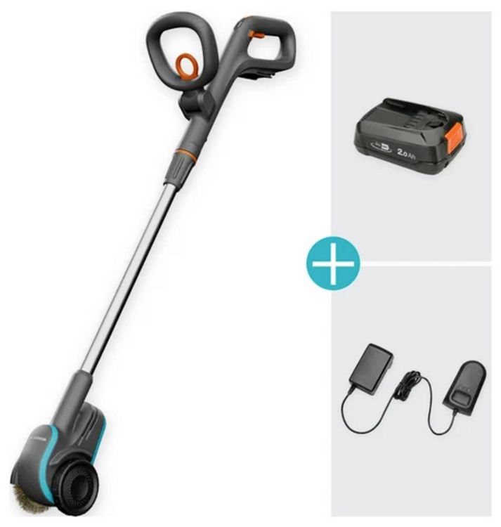 GARDENA EasyWeed 1800/18V P4A Ready-To-Use-Set 14820-20 Fugenbürste 18V