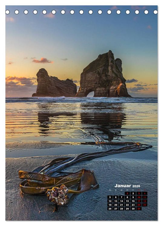 Produktbild: Neuseeland, Inseln der Tr&auml;ume (Tischkalender 2026 DIN A5 hoch), CALVENDO Monatskalender