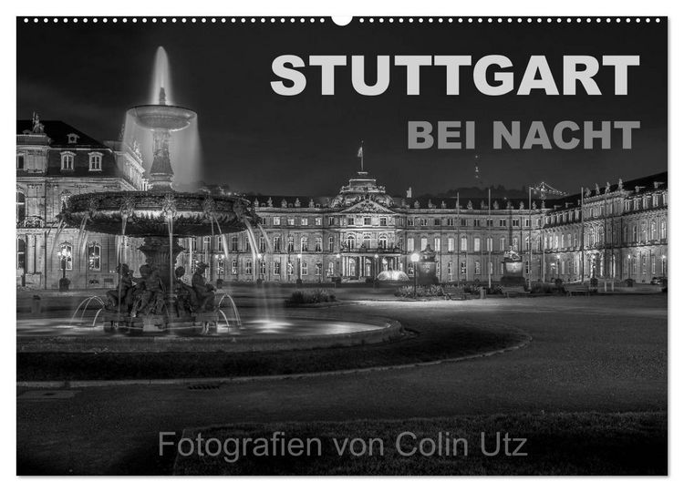 Produktbild: Stuttgart bei Nacht (Wandkalender 2026 DIN A2 quer), CALVENDO Monatskalender