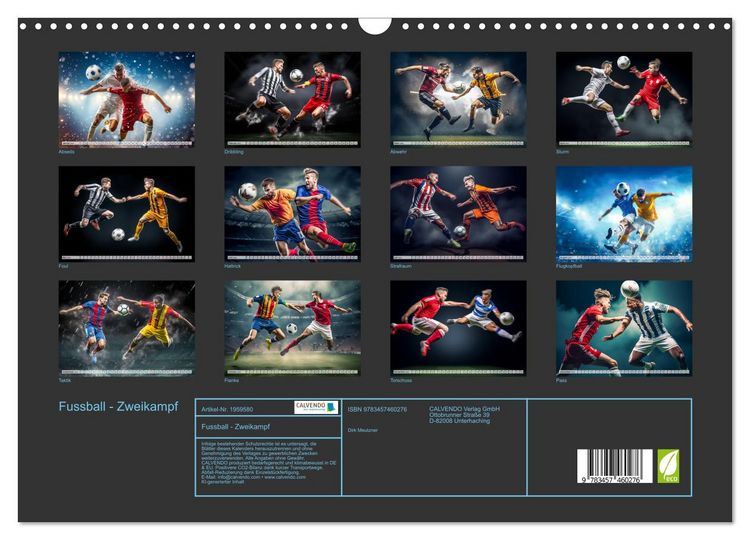Produktbild: Fussball - Zweikampf (Wandkalender 2026 DIN A3 quer), CALVENDO Monatskalender