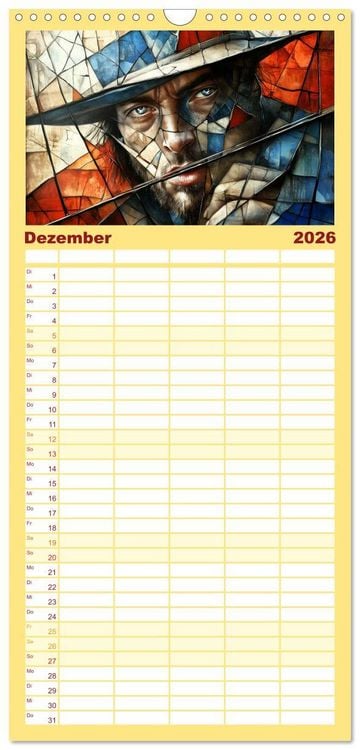 Produktbild: Familienplaner 2026 - Seelenblicke mit 5 Spalten (Wandkalender, 21 x 45 cm) CALVENDO