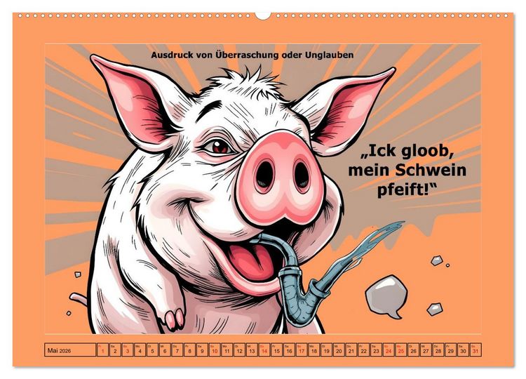 Produktbild: Liebenswerte Berliner Mundart (Wandkalender 2026 DIN A2 quer), CALVENDO Monatskalender