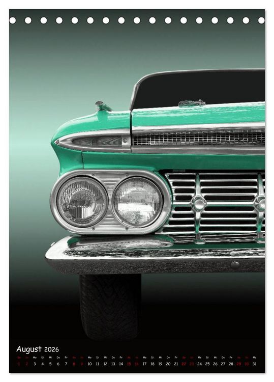 Produktbild: Faszination US Klassiker 1955 bis 1967 (Tischkalender 2026 DIN A5 hoch), CALVENDO Monatskalender