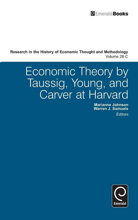 Produktbild: Economic Theory by Taussig, Young, and Carver at Harvard
