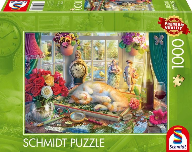 Produktbild: Schmidt Spiele 59789 - Puzzlezeit mit Katze, Puzzle Standard 1.000 Teile