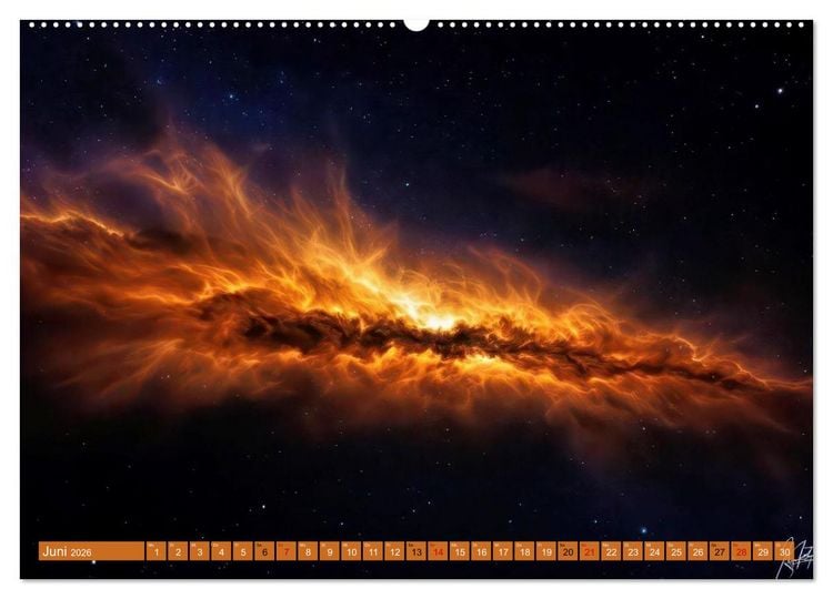 Produktbild: Gammablitze im Universum (Wandkalender 2026 DIN A2 quer), CALVENDO Monatskalender