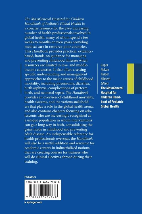 Produktbild: The MassGeneral Hospital for Children Handbook of Pediatric Global Health