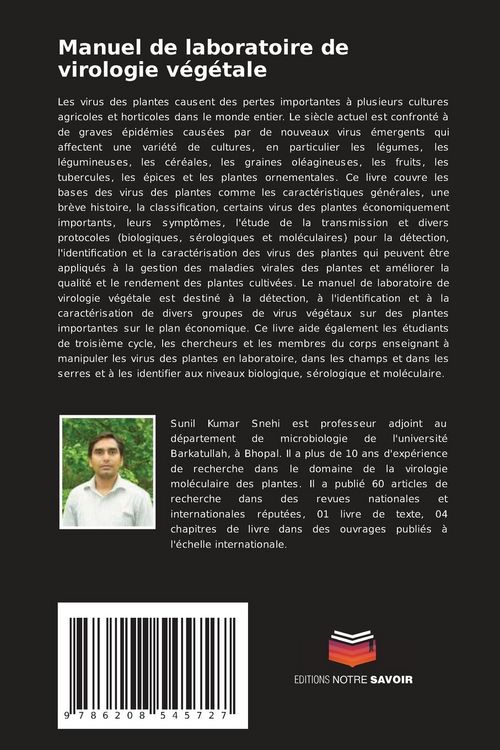 Produktbild: Manuel de laboratoire de virologie v&eacute;g&eacute;tale