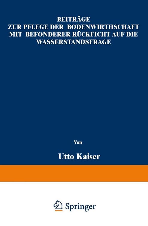 Produktbild: Beitr&auml;ge zur Pflege der Bodenwirthschaft mit besonderer R&auml;cksicht auf die Wasserstandsfrage