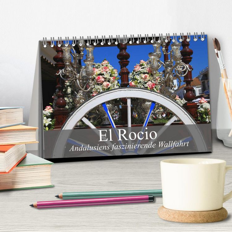 Produktbild: El Rocio - Andalusiens faszinierende Wallfahrt (Tischkalender 2026 DIN A5 quer), CALVENDO Monatskalender