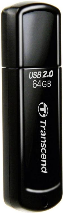 Produktbild: Transcend JetFlash&reg; 350 USB-Stick 64 GB Schwarz TS64GJF350 USB 2.0