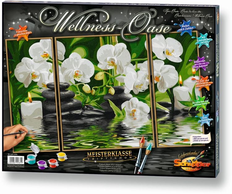 Produktbild: Malen nach Zahlen - Wellness-Oase (Triptychon)