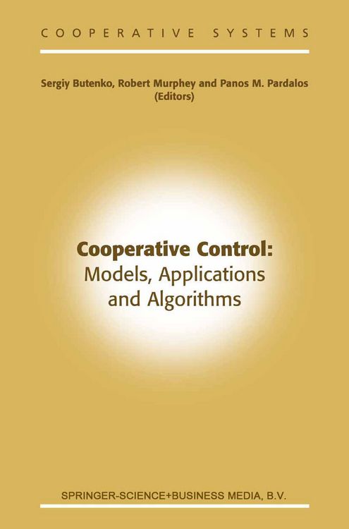 Produktbild: Cooperative Control: Models, Applications and Algorithms
