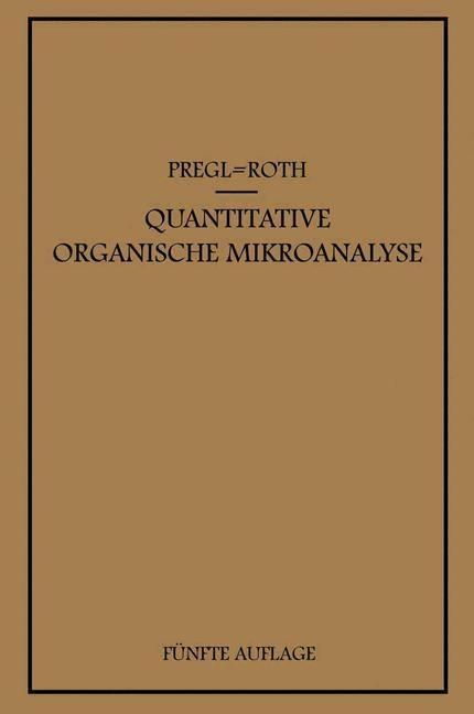 Produktbild: Quantitative Organische Mikroanalyse