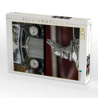 Produktbild: CALVENDO Puzzle Schwarzer Rover Oldtimer | 1000 Teile Lege-Gr&ouml;&szlig;e 64x48cm Foto-Puzzle f&uuml;r gl&uuml;ckliche Stunden